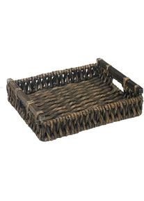 Artra Tablett »Tablett Lia M+S Aus WasserhyazintheMit Holzgriff«, (Set, 2 Tlg.) braun , Geflechttablett "Lia"