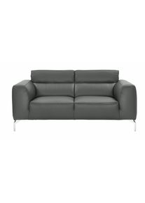 Calia italia 2-Sitzer »Soho«, In Zwei Lederqualitäten grau, Größe B/H/T: 176 cm x 82 cm x 95 cm B/H/T: 176 cm x 82 cm x 95 cm Leder BULL, Inklusive...