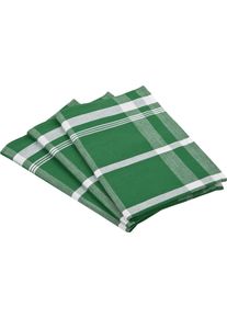 Ross Geschirrtuch »Exclusiv«, (Set, 3 Tlg.), Blockkaro, 50% Baumwolle, 50% Leinen, 50X70 Cm grün 3 tlg. 50 % Baumwolle-50 % Leinen, Geschirrtuch,...