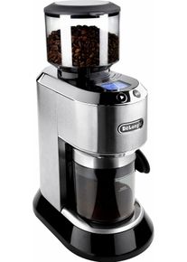 De'Longhi De'longhi Kaffeemühle »Dedica kg521.M«, 150 W, Kegelmahlwerk, 350 G Bohnenbehälter, Inkl. Siebträgeradapter silberfarben, Hochwertiges Kegelmahlwerk