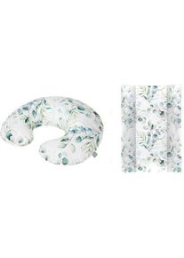 Rotho Babydesign Wickelauflage »Natural Leaves«, (Set, 2 Tlg.), In Keilform; Inklusive Stillkissen Mini; Made In Europe bunt, Größe B/L: 50 cm x...