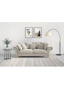 Home Affaire Big-Sofa »Queenie Megasofa«, (2 St.), Mit Weichem Sitzkomfort Und Zeitlosem Design, Viele Kuschelige Kissen beige, Größe B/H/T: 242 cm...
