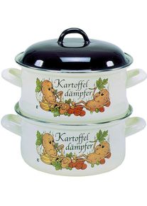 Krüger Krüger Dampfgartopf »Kartoffel«, Emaille, (1 Tlg.), Dampfkochtopf, Induktion beige, Größe Ø 20 cm Ø 20 cm , Bio-Dämpfer ideal zum Dämpfen & Dünsten...