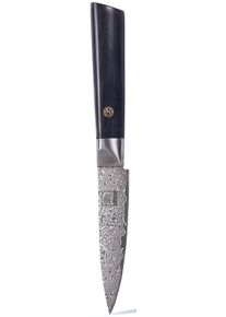zayiko Spickmesser »Black Edition«, (1 Tlg.), (Officemesser), Japanischer Damaststahl schwarz , Profimesser, Klinge aus japanischem Damaststahl,...