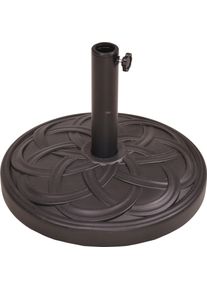 Garden Pleasure Kunststoffschirmständer, Ø 45 Cm, 20 Kg schwarz , Für Schirme von 38 - 48 mm