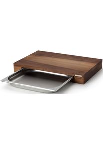 CONTINENTA Schneidebrett »Walnuss«, (2 St.), Mit Schublade braun, Größe B/H/L: 32,5 cm x 7 cm x 48 cm B/H/L: 32,5 cm x 7 cm x 48 cm , Schneidebrett...