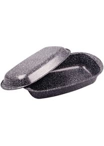 CHG Auflaufform »Granito«, Stahlblech, 2-Teilig, Skandia Xtreme Plus Antihaftbeschichtung, Aus Dem Hause Ppg grau, Größe B/L: 20 cm x 37 cm B/L: 20...