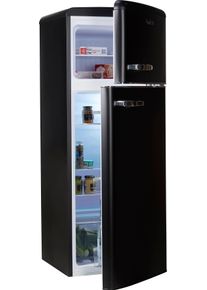 Amica Kühl-/Gefrierkombination, Kgc 15637 Ms, 144 Cm Hoch, 55 Cm Breit schwarz, Rauminhalt gesamt: 206 Liter