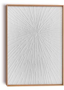 Reinders! Bild »Sonnenstrahlen« weiß, Größe B/H/T: 50 cm x 70 cm x 3 cm B/H/T: 50 cm x 70 cm x 3 cm , Handgefertigter skandinavischer Minimalismus