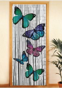 Wenko Türvorhang, (1 St.), Bxh: 90X200 Cm weiß, Größe 200 cm , Wunderschöner Motiv-Vorhang für Wohnzimmer, Balkon, Terrasse