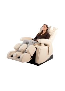 FinnSpa Massagesessel beige, Größe B/H/T: 78 cm x 112 cm x 135 cm Kunstleder Kunstleder, Kunstledersessel