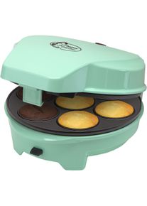 Bestron Muffin-Maker »asw238 Sweet Dreams«, 700 W, Retro Design, Mit 3 Auswechselbaren Backplatten, Antihaftbeschichtet grün, Dekorativer Cakemaker...