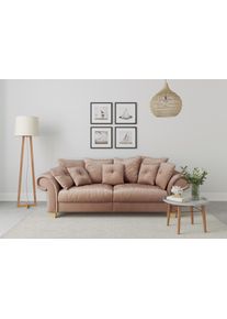 Home Affaire Big-Sofa »Queenie Megasofa«, (2 St.), Mit Weichem Sitzkomfort Und Zeitlosem Design, Viele Kuschelige Kissen rosa, Größe B/H/T: 242 cm...
