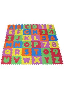 KNORRTOYS® Puzzle »Alphabet Und Zahlen«, Puzzlematte, Bodenpuzzle bunt, Puzzlematte »Zahlen und Buchstaben«, 36-teilig
