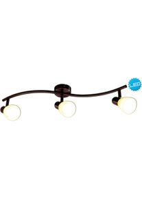 Näve Näve Led Deckenspot »Mestre«, 3 Flammig-Flammig, 3er Led Wand-U. Deckenspot, e14 Glasschirm Weiß braun, Größe Ø 6,50 cm Höhe: 12,00 cm 3 flammig ,...