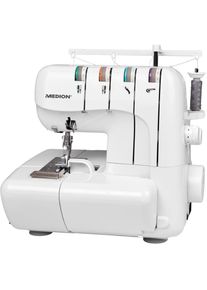 Medion Overlock-Nähmaschine »MD 18030« Nähen mit 3 oder 4 Fäden gleichzeitig in weiß
