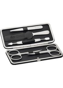 ERBE® Erbe Maniküre-Etui, (5 Tlg.), Bügeletui Bestückt Mit Solinger Premium Stahlwaren schwarz, Größe 5 tlg. - 5 tlg., Maniküre-Etui aus echtem Leder