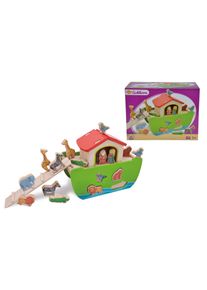 Eichhorn Steckspielzeug »Arche Noah«, (Set, 21 Tlg.), Mit Abnehmbarem Dach bunt, Steckspielzeug aus Holz