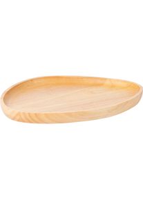 caterado Tablett »Coast«, (Gummibaum), Asymetrische Form braun, Größe B/H/L: 28 cm x 2,6 cm x 34 cm B/H/L: 28 cm x 2,6 cm x 34 cm , Dekoratives...