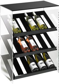 Places of Style Weinregal »Remus«, Aus Acrylglas schwarz, Größe B/H/T: 60 cm x 80 cm x 35 cm B/H/T: 60 cm x 80 cm x 35 cm made_in_germany,...