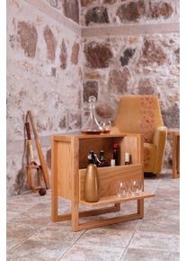WOODMAN Barschrank »New Est«, Breite 60 Cm, Eine Kompakte Und Vielseitige Ergänzung braun, Größe B/H/T: 59 cm x 60 cm x 30 cm B/H/T: 59 cm x 60 cm...