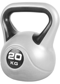 Gorilla Sports Kettlebell »Kettlebell Stylish Kunststoff 20 Kg« grau, Breite 22,5 cm