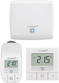 homematic IP Smart-Home Starter-Set »Heizen Basic S (3-Tlg.)«, (Set, 3 St.) weiß , Gibt die Konfigurationsdaten- und Bedienbefehle vom Smartphone...