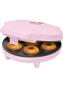 Bestron Waffeleisen »Donut-Maker adm218sdp«, 700 W, Im Retro Design, Sweet Dreams, Antihaftbeschichtung, rosa, Dekorativer Donut Maker zum Backen...