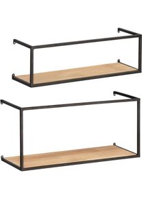 Wenko Wandregal »Geo«, 2er Set, In 2 Größen schwarz, Größe B/H/T: 55 cm x 25 cm x 20 cm B/H/T: 55 cm x 25 cm x 20 cm , Modernes, kleines und großes...