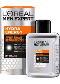 L'Oréal L'oréal Paris Men Expert After-Shave Balsam »Hydra Energy«, 24h Feuchtigkeit Spendend, Nicht Fettend grau - 100 ml, 24h Feuchtigkeit für die Haut