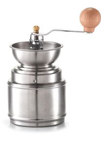 zeller Present Kaffeemühle, Mit Hochwertigem Keramikmahlwerk silberfarben, Nostalgische Kaffeemühle