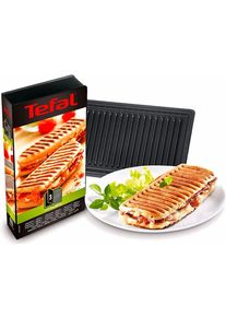 Tefal Paniniplatten »xa8003«, Metall, Passend Fürsw852d Snack Collection schwarz, Größe B/T: 22,6 cm x 13,2 cm, Antihaftbeschichtete, austauschbare...