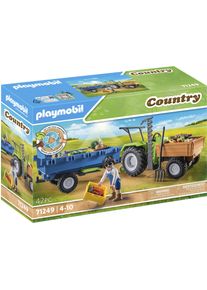 Playmobil® Konstruktions-Spielset »Traktor Mit Hänger (71249), Country«, Teilweise Aus Recyceltem Material; Made In Germany bunt, Spielset Traktor...