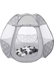KNORRTOYS® Bällebad »Bellox, Grey White Stars«, Mit 50 Bällen grün, Bällebad »Bellox, Grey White Stars« mit 50 Bällen