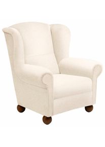 Max Winzer® Ohrensessel »Malmö«, Inklusive Hocker beige, Größe B/H/T: 90 cm x 100 cm x 89 cm Struktur Struktur, In 3 Bezugsqualitäten lieferbar