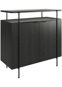 Dorel Home Barschrank »Wainwright«, Mit Oberboden Aus Geriffeltem Glas, Breite 91,5 Cm, Höhe 92 Cm schwarz, Größe B/H/T: 91,5 cm x 92 cm x 41 cm...