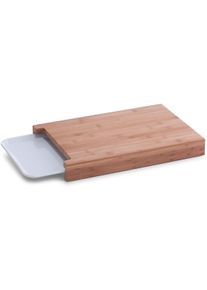 zeller Present Schneidebrett »Bamboo«, (Set, 2 St., Mit Tablett) braun, Größe B/H/L: 26 cm x 4,5 cm x 38 cm B/H/L: 26 cm x 4,5 cm x 38 cm ,...