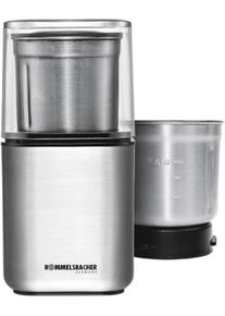 Rommelsbacher Kaffeemühle »Egk 200«, 200 W, 70 G Bohnenbehälter silberfarben, 2 hochwertige Edelstahlbehälter, je 70 Gramm Fassungsvermögen