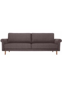 Hülsta Sofa Hülsta Sofa 3-Sitzer »Hs.450«, Modern Landhaus, Breite 208 Cm, Füße In Nussbaum lila, Größe B/H/T: 208 cm x 85 cm x 95 cm B/H/T: 208 cm x 85 cm x...