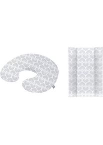 Rotho Babydesign Wickelauflage »Seashell Shape«, (Set, 2 Tlg.), In Keilform; Inklusive Stillkissen Mini; Made In Europe grau, Größe B/L: 50 cm x...