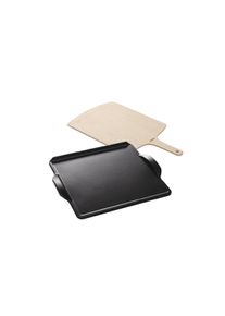 Miele Backstein, Keramik schwarz, Größe B/H/T: 40 cm x 8 cm x 53 cm, Zum Backen von Pizza, Flammkuchen, Focaccia, Brot und Brötchen