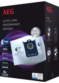 AEG Staubsaugerbeutel »S-Bag Megapack Fürvx9 gr210sm«, 5l Füllmenge weiß, S-bag UltraLongPerformance Staubsaugerbeutel für AEGVX9