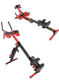 body coach Bauchtrainer rot, Größe B/H/L: 43 cm x 42,5 cm x 150 cm, 3in1 universal Trainingsgerät - Ruderzugmaschine, Tube und AB-Trainer in einem...