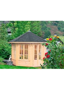 Wolff Holzpavillon »Milano 3.0«, Bxt: 360X360 Cm, Mit Schwarzen Schindeln beige, Größe B/H/T: 360 cm x 263 cm x 360 cm B/H/T: 360 cm x 263 cm x 360...