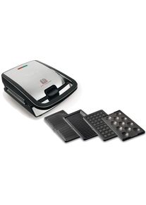 Tefal Waffeleisen »sw854d Snack Collection«, 700 W, Inkl. 4 Antihaft Plattensets, Vielfältige Funktionen, Erweiterbar schwarz, Multifunktionales...