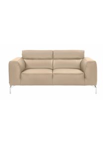 Calia italia 2-Sitzer »Soho«, In Zwei Lederqualitäten beige, Größe B/H/T: 176 cm x 82 cm x 95 cm B/H/T: 176 cm x 82 cm x 95 cm Leder BULL,...