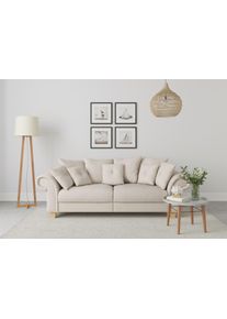 Home Affaire Big-Sofa »Queenie Megasofa«, (2 St.), Mit Weichem Sitzkomfort Und Zeitlosem Design, Viele Kuschelige Kissen grau, Größe B/H/T: 242 cm...