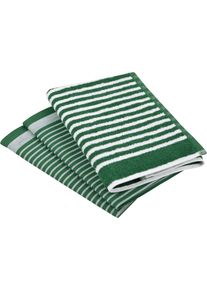 Ross Geschirrtuch »Exclusiv«, (Set, 3 Tlg.), 1x Küchen-Frottiertuch 50X50 Cm Streifen U. 2x Geschirrtücher 50X70 Cm grün 3 tlg. 100 % Baumwolle-50...