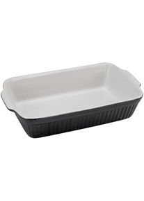 Creatable Auflaufform »Classic Black & White«, Steinzeug, (1 St.), Außen Innen Strahlend Weiß Und Glänzend, 20X34 Cm schwarz, Größe B/H/L: 20 cm x...