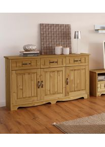 Home Affaire Sideboard »Trinidad«, Breite 148 Cm beige, Größe B/H/T: 148 cm x 89 cm x 37 cm B/H/T: 148 cm x 89 cm x 37 cm , Im Landhaus-Stil